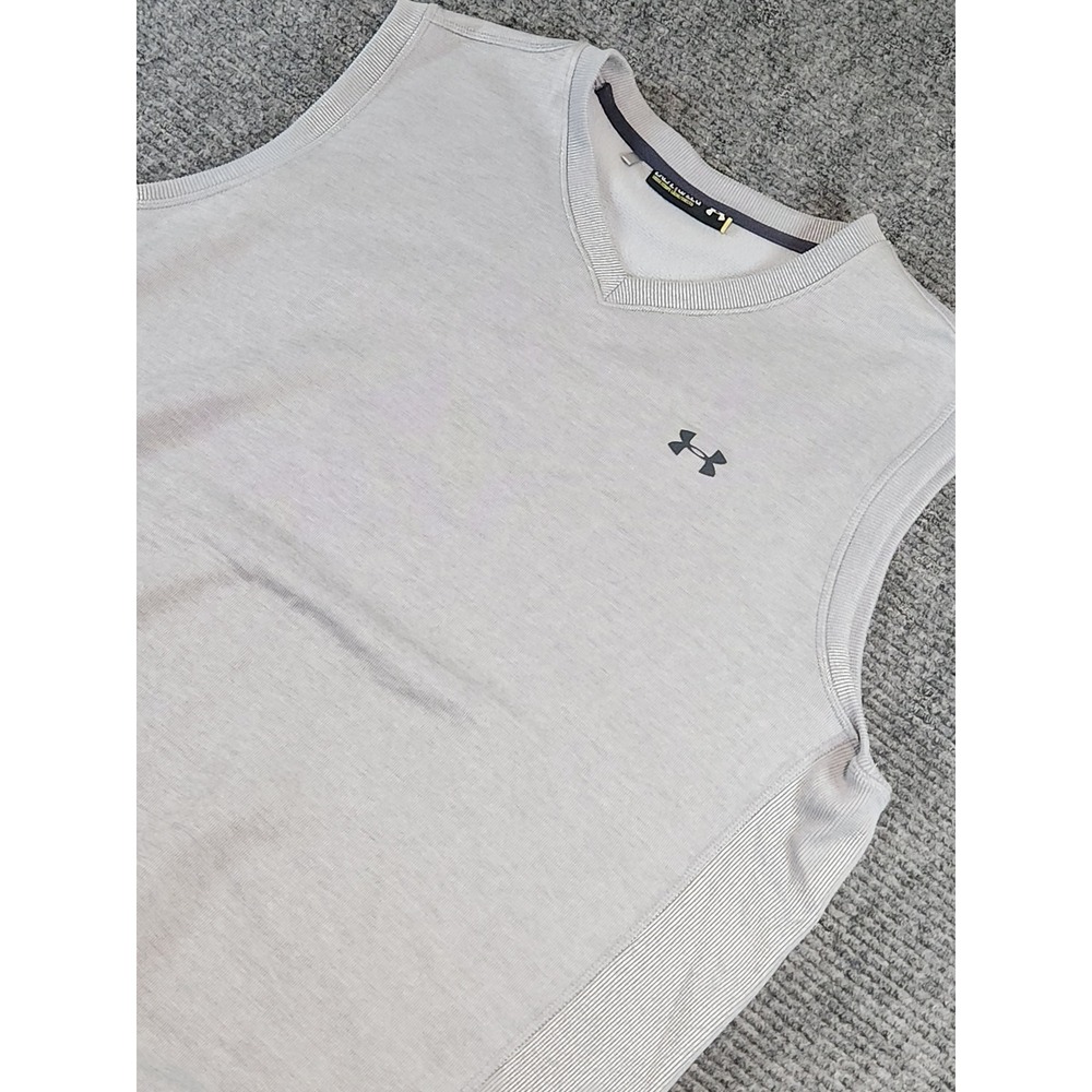 Under Armour Storm1 Golf Vest Mens 2XL Gray V-Neck Loose Water Resistant Sweater